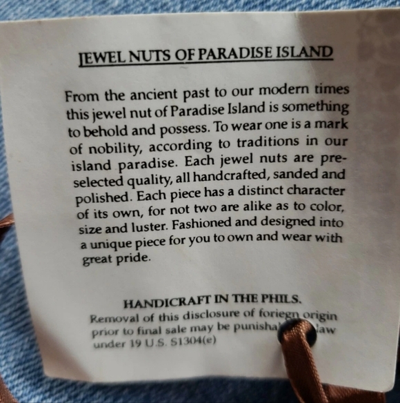 Jewel Nuts of Paradise Island Necklace Avant-garde Beach - Picture 3 of 3